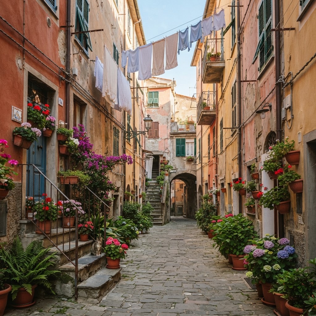Italian Riviera Hidden Coastal Gems: An Insider Guide 3 Typical narrow alleys or 'carruggi' found in quiet Ligurian villages.