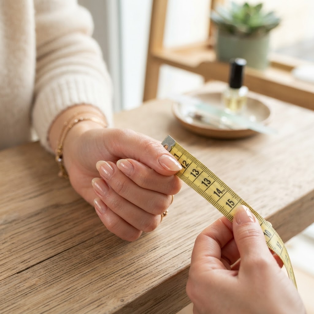 Measuring your nails is the most important step for a perfect fit.