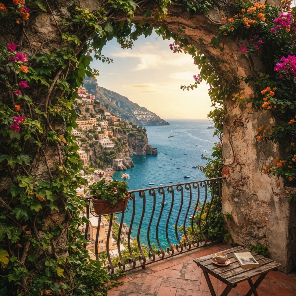 Private terraces offer the most intimate views of the rugged coastline.