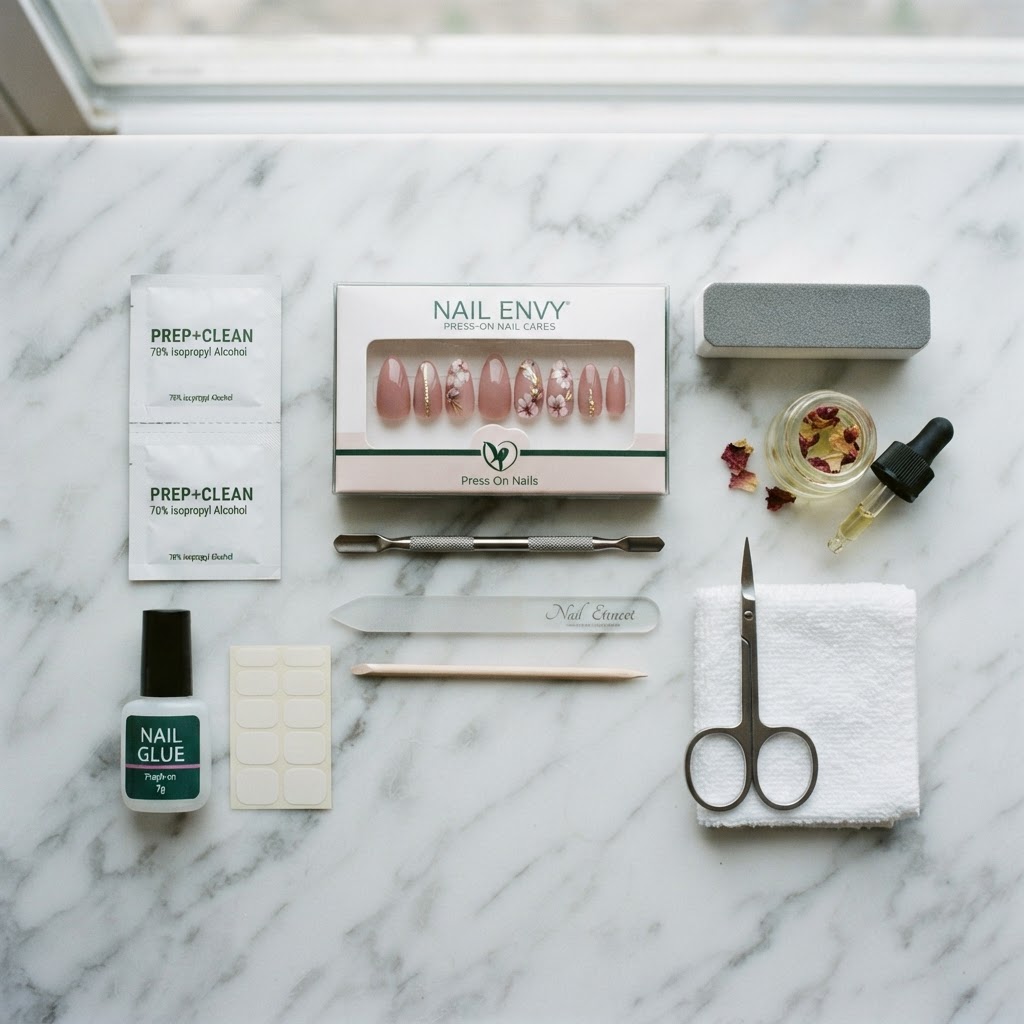 Essential tools for a perfect DIY nail prep process.