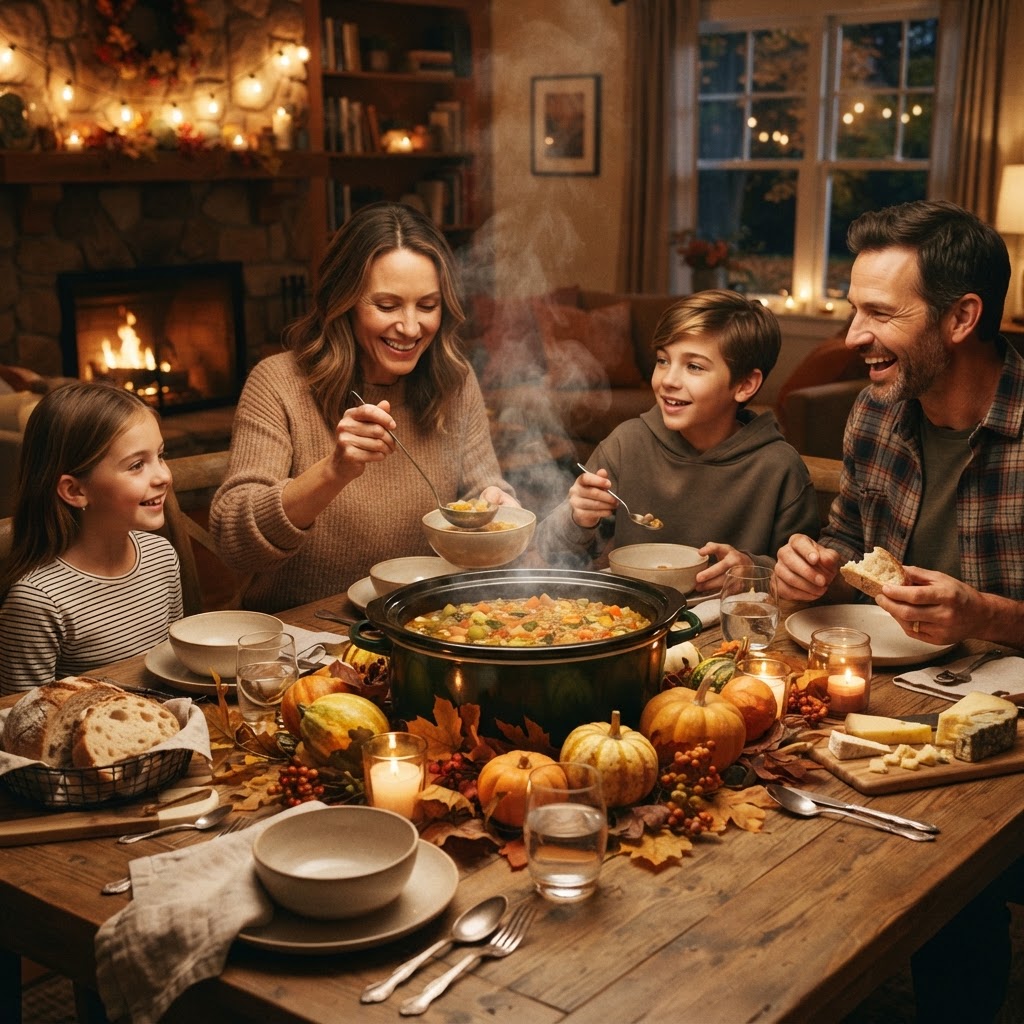 Bring the family together with a hearty, homemade crockpot soup.