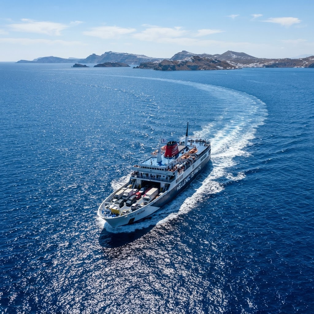 Traveling between islands via ferry is a staple of the Greek experience.