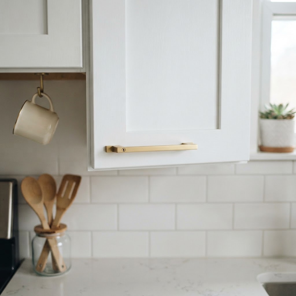 Swapping cabinet hardware is an easy way to upgrade your kitchen instantly.