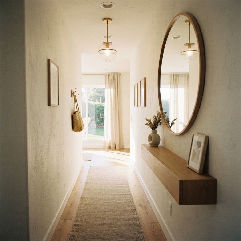 Use mirrors to make a small entryway feel twice as large.