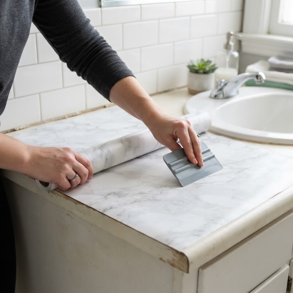 Update your kitchen or bath with easy-to-apply tile stickers.