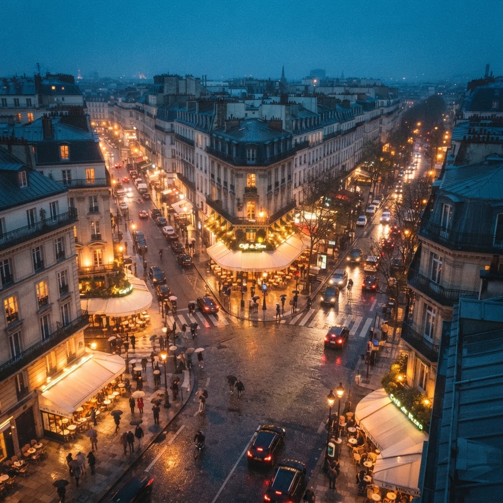 Capturing the magic of the blue hour in the heart of Paris.