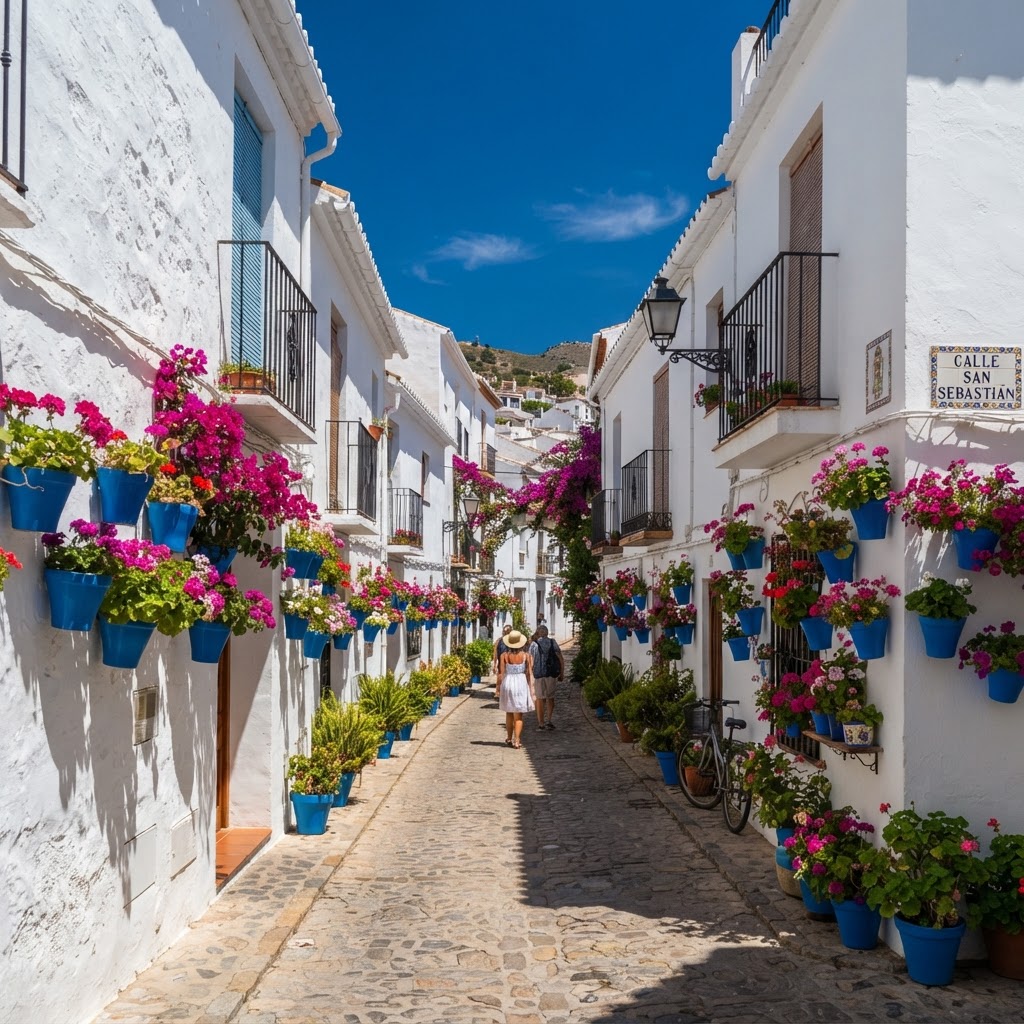 The iconic whitewashed alleys of Andalusia.