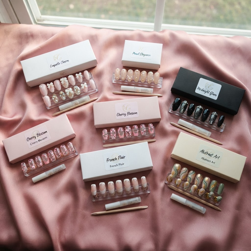 A curated collection of trending press-on nail designs.