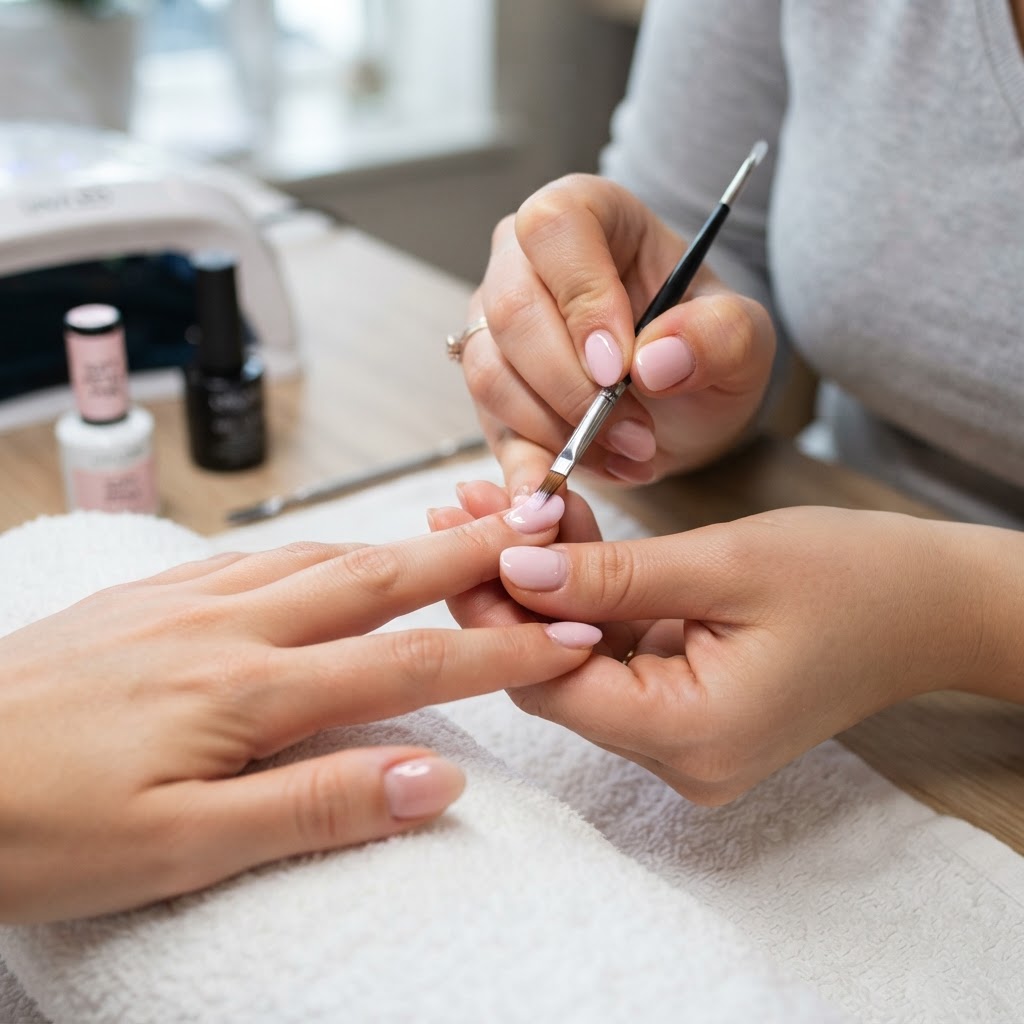 Applying thin coats is the secret to a smooth gel manicure.
