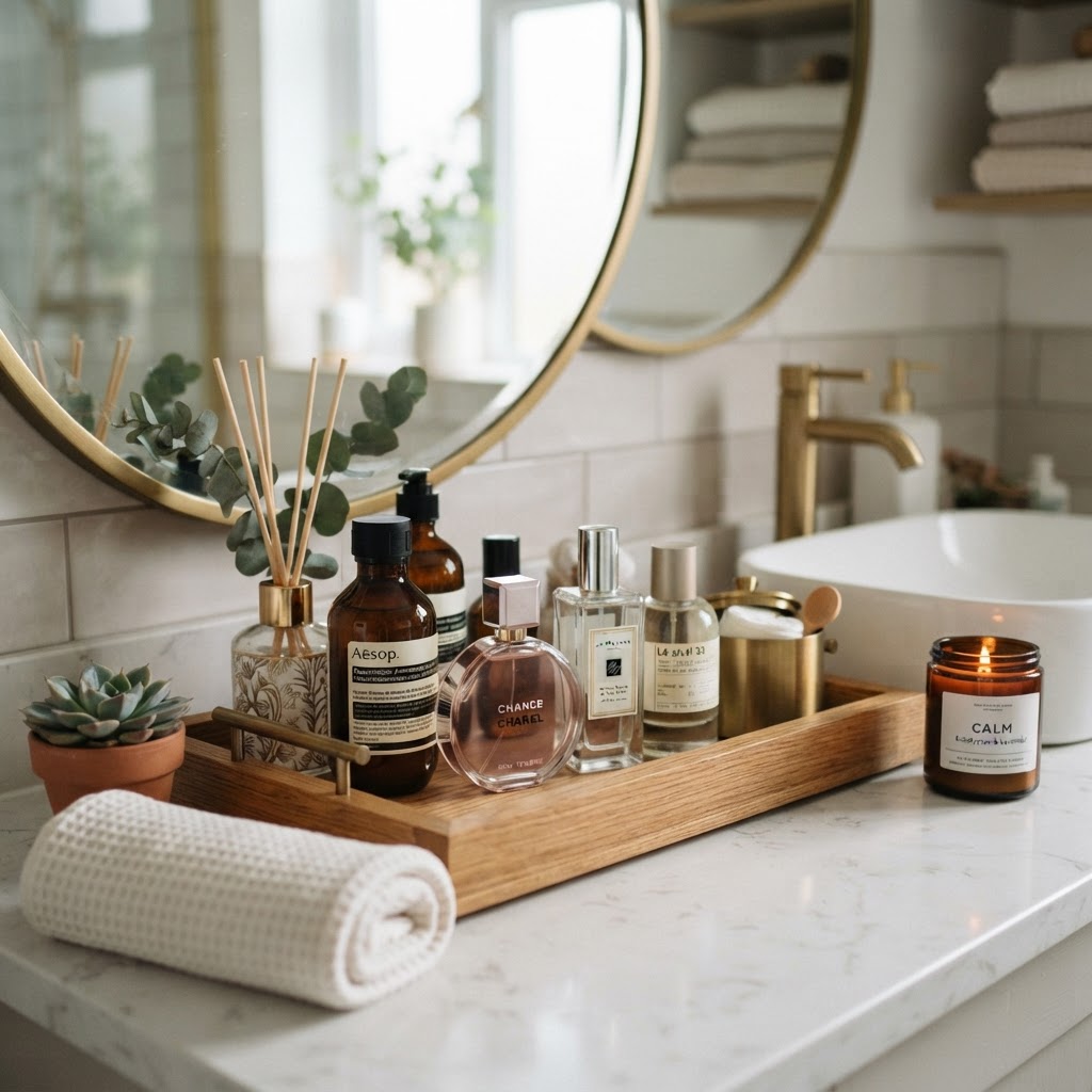 Trays keep your daily essentials looking neat and intentional.