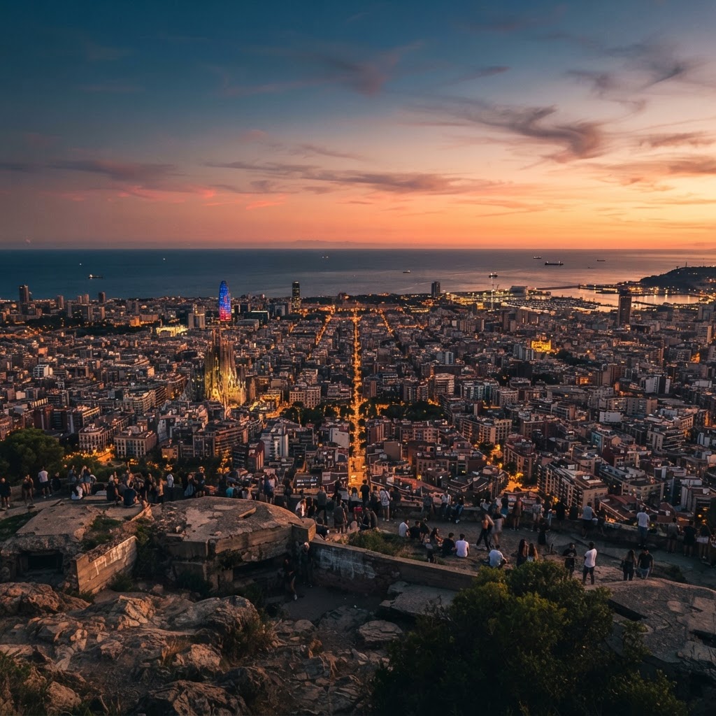 Barcelona From Above: The Ultimate City and Sea Guide 2 Sunset views from the Bunkers del Carmel.