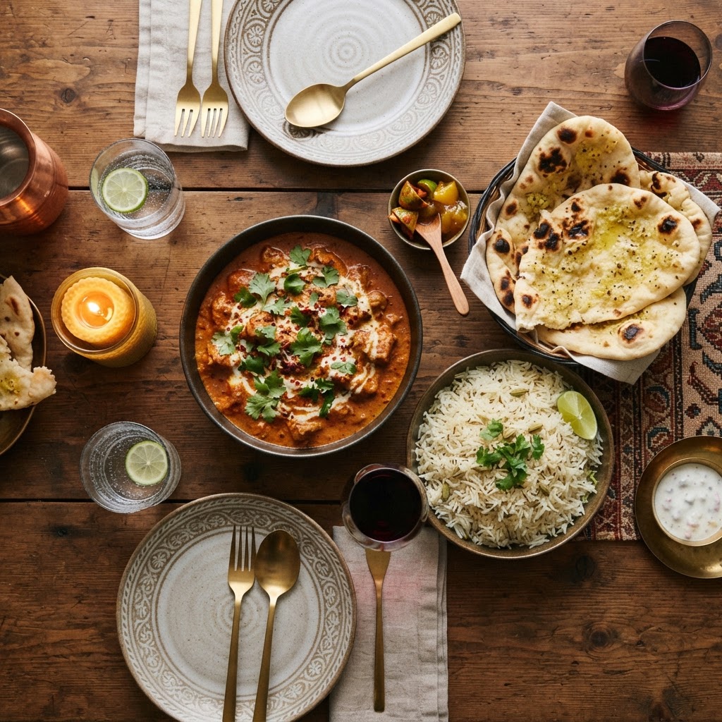 Serve your Tikka Masala with naan and rice for the perfect meal.