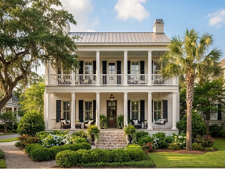 Typical Lowcountry home with double porches in Smythe Park