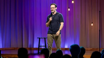 Comedian performing at Comedy South