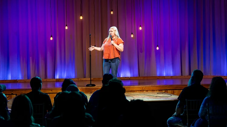 Comedian performing live at Comedy South