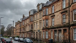 A Scottish sandstone tenement terrace