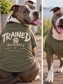 TRAINED / ALLEGEDLY upcoming dog tee