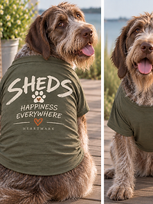 SHEDS / HAPPINESS EVERYWHERE upcoming dog tee