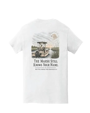 The Marsh Still Knows Your Name — Pocket Tee