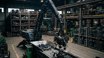 Scrap vehicles staged for responsible recycling in the Fraser Valley