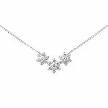 Three-Cluster Diamond Necklace