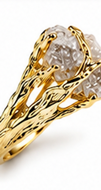 Raw Diamond Branch Ring
