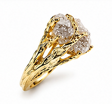 Raw Diamond Branch Ring