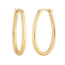 Oval Hoop Earrings (Small)