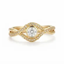 Interlocking Vine Engagement Ring