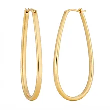 Oval Hoop Earrings (Medium)