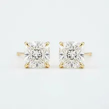 Cushion Lab Diamond Stud Earrings