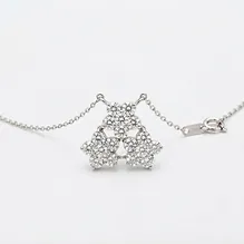 Clover Diamond Cluster Necklace