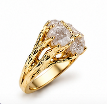Single Raw Diamond Branch Ring