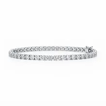 Single-Row Round Diamond Tennis Bracelet
