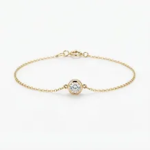 Single Bezel Diamond Chain Bracelet