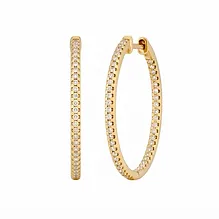 Inside Out Pavé Lab Diamond Hoops