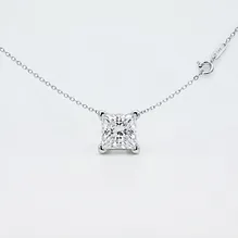 Princess-Cut Solitaire Necklace
