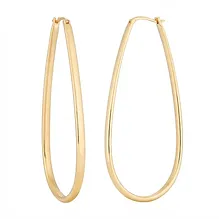 Oval Hoop Earrings (Large)