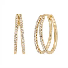 Pavé Lab Diamond Split Hoops