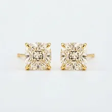 Cushion Lab Diamond Stud Earrings