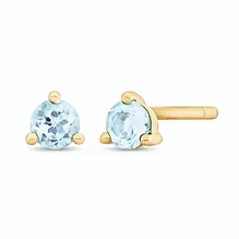 Birthstone Studs - Aquamarine