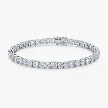 Alternating Princess & Round Tennis Bracelet
