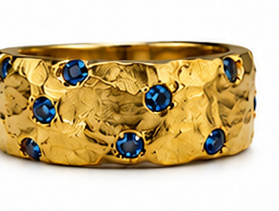 Rough Sapphire Scatter Band