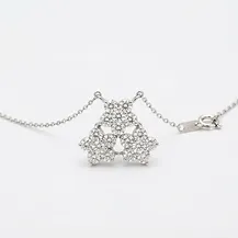 Clover Diamond Cluster Necklace