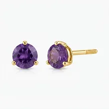Birthstone Studs - Amethyst