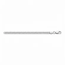 Classic White Gold Curb Chain Bracelet