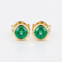Natural Emerald Studs