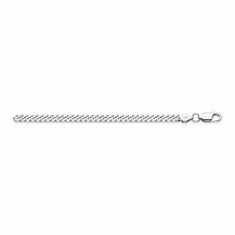 Classic White Gold Curb Chain Bracelet