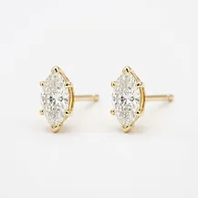 Marquise Lab Diamond Stud Earrings