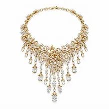 Ornate Diamond Bib Necklace
